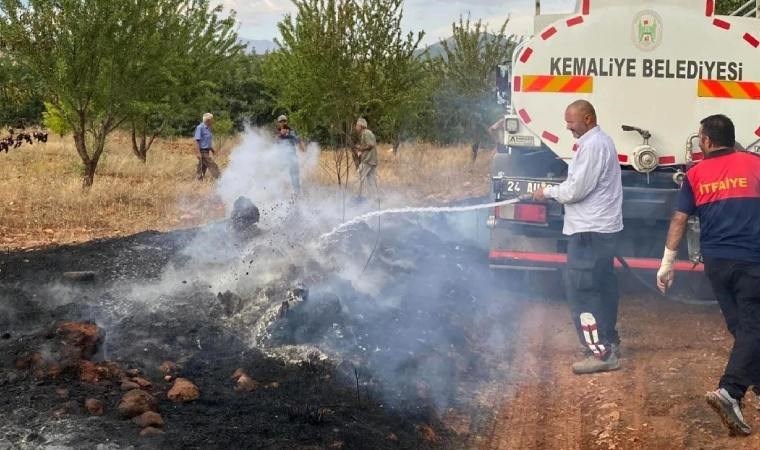 Erzincan'ın 3 köyünde örtü yangını söndürüldü