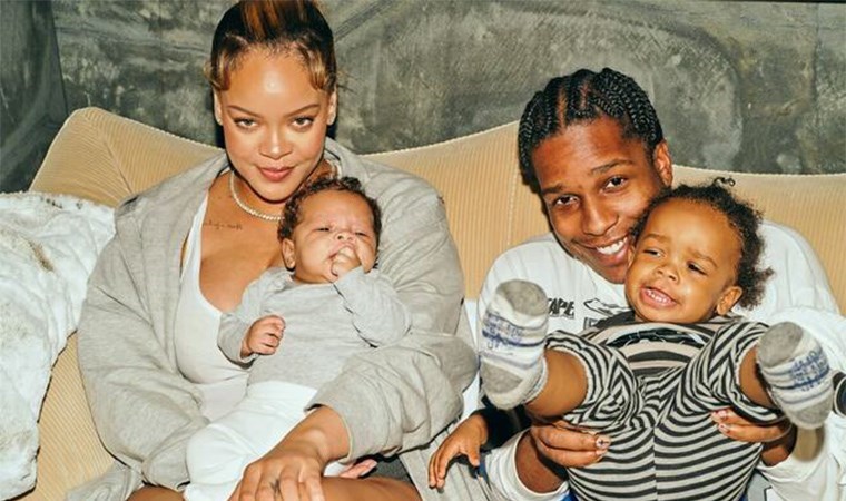 Rihanna ile ASAP Rocky çiftinden mutlu aile pozları... Çocuklarının 1. yaşını kutladılar