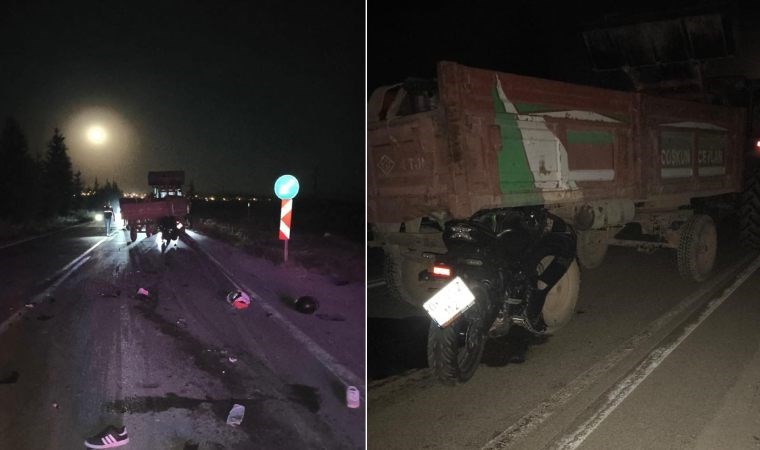 Afyonkarahisar'da motosikletin traktöre çarpması sonucu 2 kişi öldü