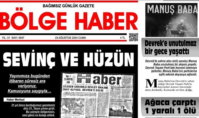 31 yıllık gazete, yayınına süresiz ara verdi