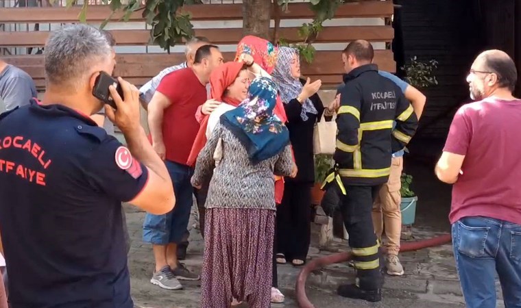 Ağlatan yangın... Gözyaşlarına hakim olamadılar: 1’i bebek 4 kişi dumandan etkilendi