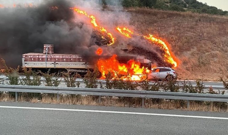 Balıkesir'de korkunç kaza: Alev topuna dönen araçtan yaralı kurtuldu