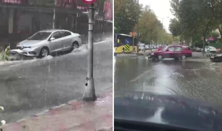 İstanbul’da yollar göle döndü, sürücüler zor anlar yaşadı