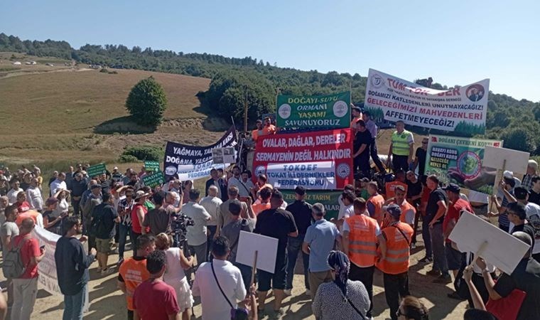 Tokat Serkiz Yaylası'nda 29 ayrı noktada yapılacak maden sondaj çalışmalarına protesto