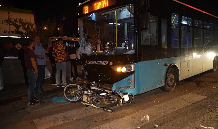 Kırıkkale'de halk otobüsü ile motosiklet çarpıştı. 1 ölü 1 yaralı