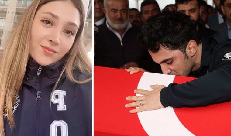 Cenazede yürek yakan anlar: Eşi, şehit polis Şeyda Yılmaz'ı tabutunu öperek son yolculuğuna uğurladı