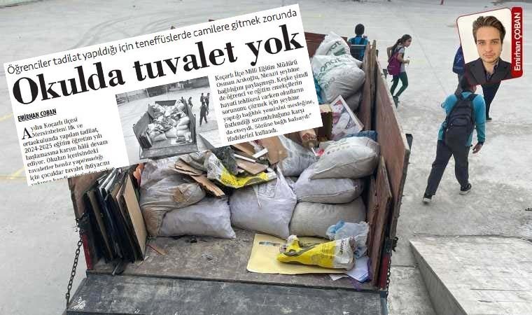 Cumhuriyet gündeme getirdi, Aydın’daki okula tuvalet yapıldı