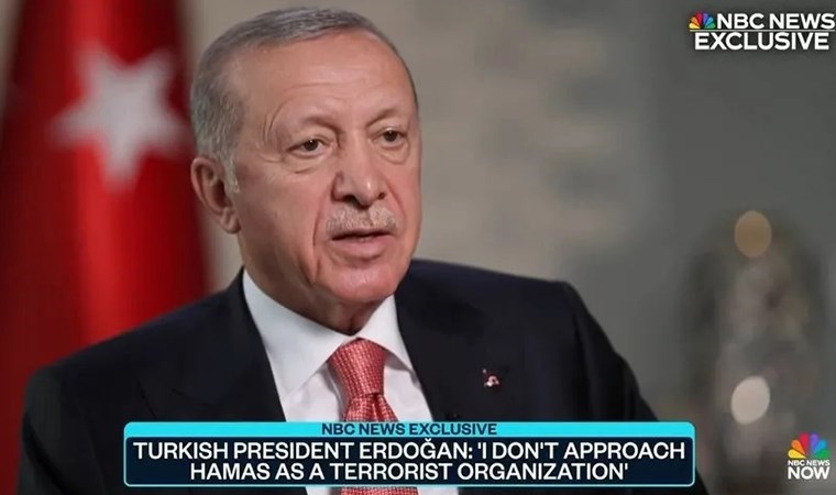 Erdoğan, Amerikan NBC News kanalına konuştu: 'Hamas bir terör örgütü değil'