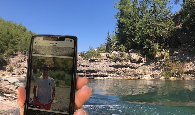 Irmakta 1,5 aydır aranan gencin suya girmeden hemen önceki fotoğrafları ortaya çıktı