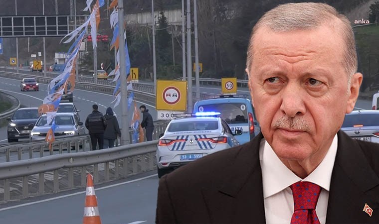 AKP bayrakları polis kontrolünde asıldı!