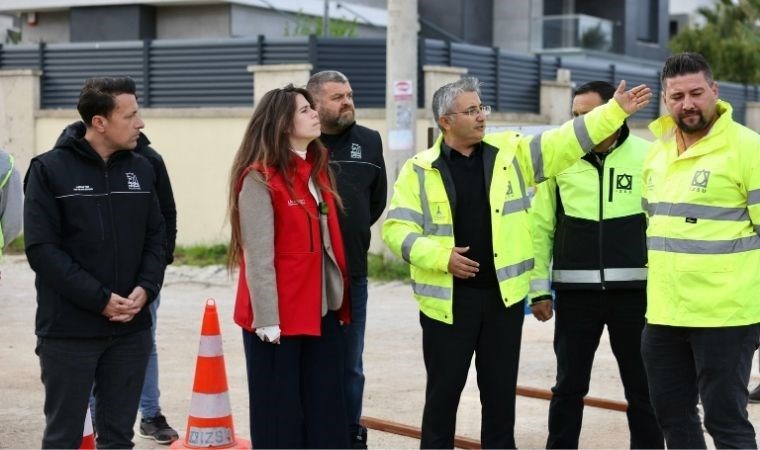 Başkan Denizli, yağmur suyu hattı çalışmalarını inceledi