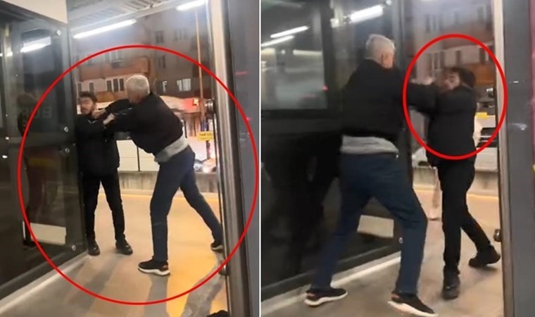 Metro istasyonunda tekmeli yumruklu saldırıya uğradı!