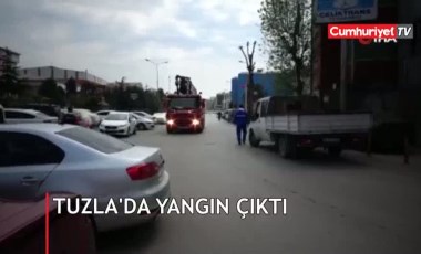 Tuzla’da bir tersanede gemi yangını