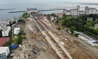 Haydarpaşa’da ortaya çıkan 1700 yıllık tarih havadan görüntülendi