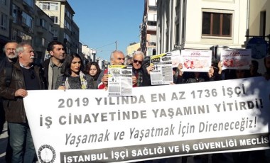 2019 yılında 1736 işçi ‘öldürüldü’