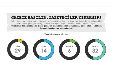 Türkiye Gazeteciler Sendikası'dan yıpranma payı için kampanya