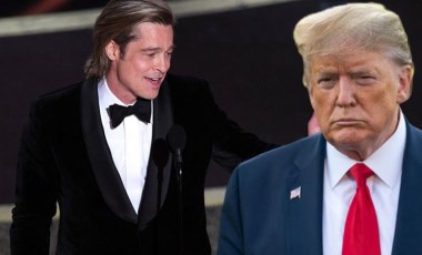 Ödül töreninde Brad Pitt'den Trump'a gönderme