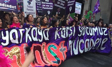 Taksim'de 8 Mart Feminist Gece Yürüyüşü