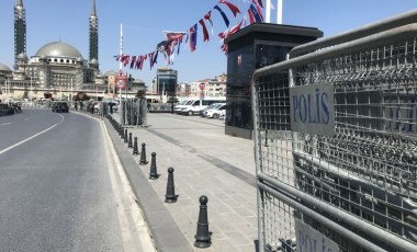 Taksim'e 1 Mayıs bariyerleri