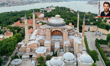 Ayasofya'da tepki çeken görüntüler