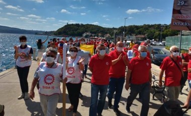 Dardanel fabrikasının 'kapalı devre' mesai kararı protesto edildi