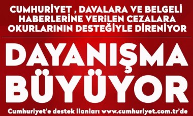 Cumhuriyet Gazetesi dayanışması büyüyor. 26 Ocak 2021 tarihli okur dayanışması ilanları