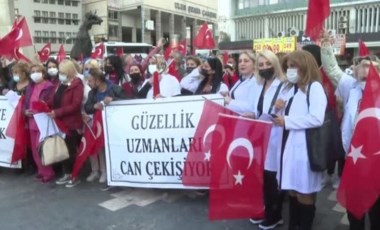 Danıştayın güzellik salonlarında epilasyon cihazlarını kullanımdan kaldıran kararına protesto