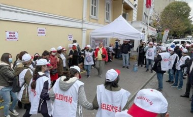 Sıfır zamma karşı greve çıkan Bakırköy Belediyesi işçileri: 'Belediye işçileri köle değildir'