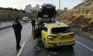 Başakşehir’de 9 araçlı zincirleme kazalarda 2 kişi yaralandı