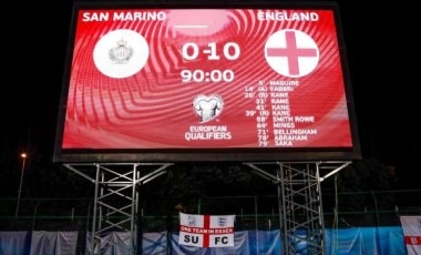 İngiltere San Marino'yu 10-0 yenerek Dünya Kupası'na gitmeye hak kazandı