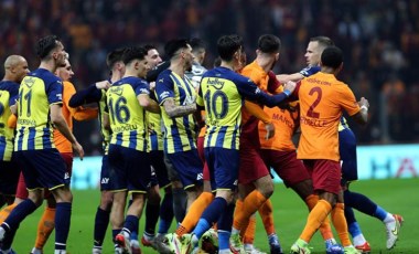 Galatasaray-Fenerbahçe derbisinde son düdükle saha karıştı