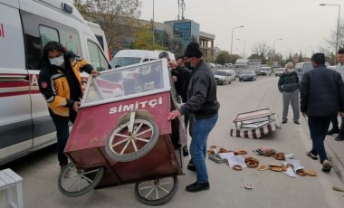 Lodos simit tezgahını devirdi, simitçi ağır yaralandı