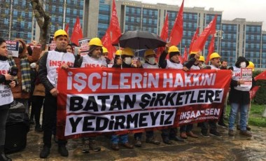 Haklarını Kayı İnşaat işçileri Kartal Adliyesi önünde buluştu