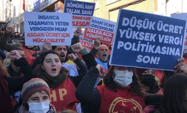 İstanbul'da asgari ücret eylemi