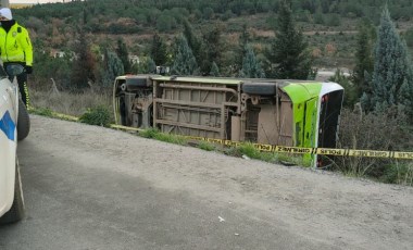 Kocaeli'de halk otobüsü devrildi: 7 yaralı