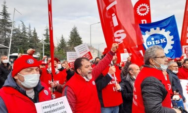 DİSK üyesi işçilerden Çalışma Bakanlığı önünde 'asgari ücret' eylemi