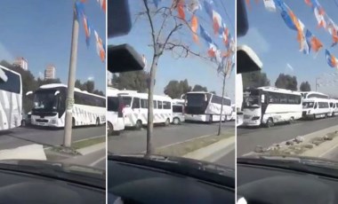 CHP'li Sertel videosunu paylaştı: Yüzlerce otobüs, çevre il ve ilçelerden AKP İzmir Kongresi'ne insan taşıdı