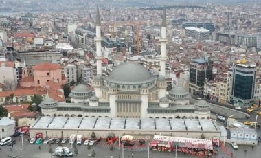 Taksim Meydanı'nda inşaatı süren caminin yüzde 99'u tamamlandı