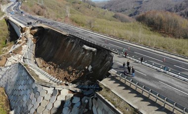 Düzce - Zonguldak karayolunda heyelan