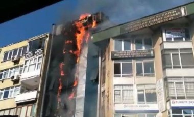 Kartal'da dershanenin de bulunduğu binada yangın çıktı