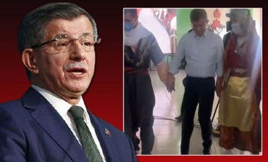 Davutoğlu'nun halay sırasındaki zor anları