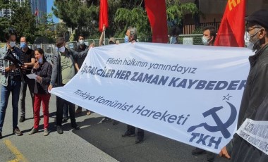 Komünistlerden İsrail Başkonsolosluğu önünde protesto