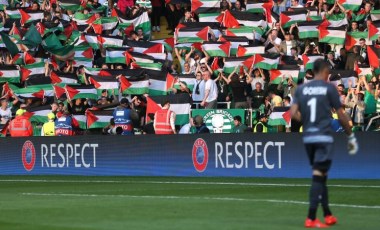 Celtic yönetimi, stadyuma konulan Filistin bayraklarını kaldırdı