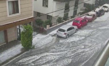 İstanbul Çekmeköy’de dolu yağışı etkili oldu