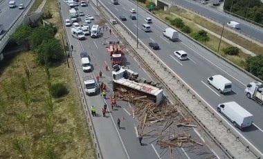 TEM Samandıra'da trafik kazası: Ankara yönü kapandı