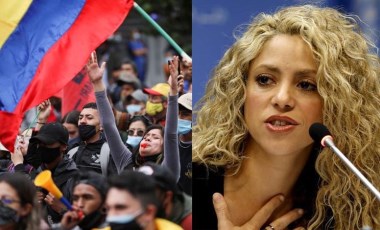 Shakira'dan Kolombiya'daki protestolara destek