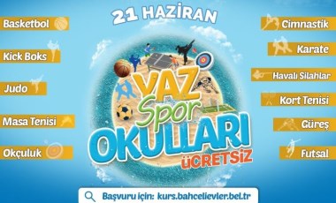 Bahçelievler’de Yaz Spor Okulları 21 Haziran’da başlıyor