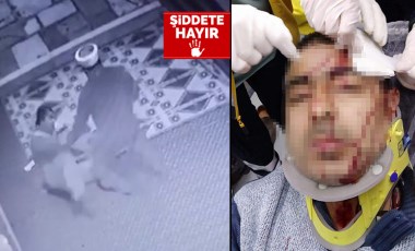 İmamın, müezzine tabureyle saldırdığı anlar kamerada