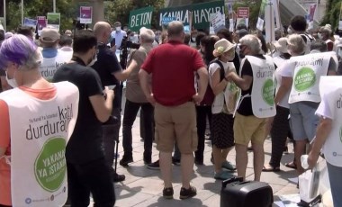 İstanbul'da 'Kanal İstanbul' protestosu