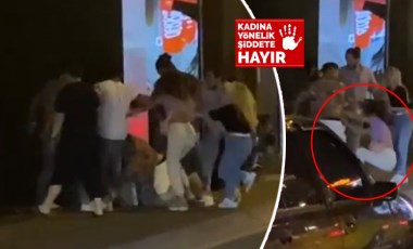 İstanbul’un göbeğinde kadına şiddet anları kamerada